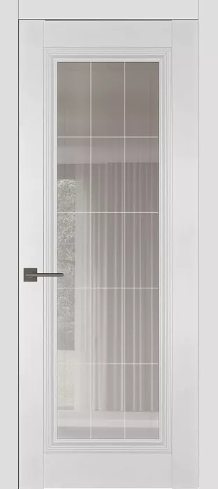 Межкомнатная дверь Carda Diamond VN-3 Зеркало Прозрачное Серое, белый пэт