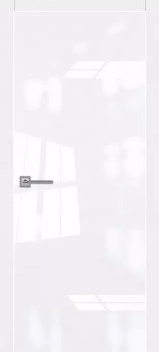 Межкомнатная дверь Carda R Белый глянец кромка в цвет полотна