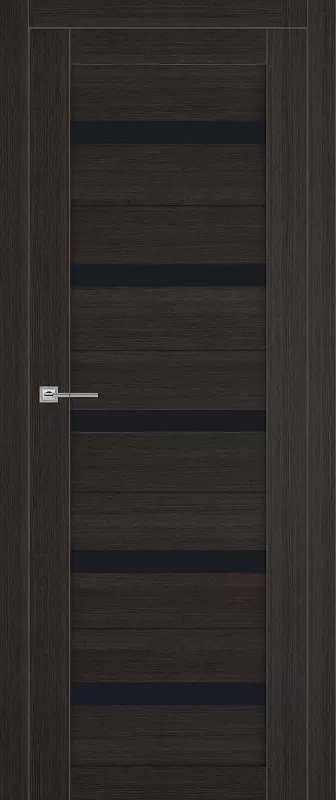 Межкомнатная дверь Carda Т-5 Венге чёрное стекло