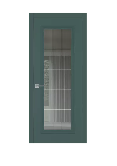 Межкомнатная дверь Carda Diamond VN-3 Зеркало Прозрачное Серое Гравировка, пихта пэт