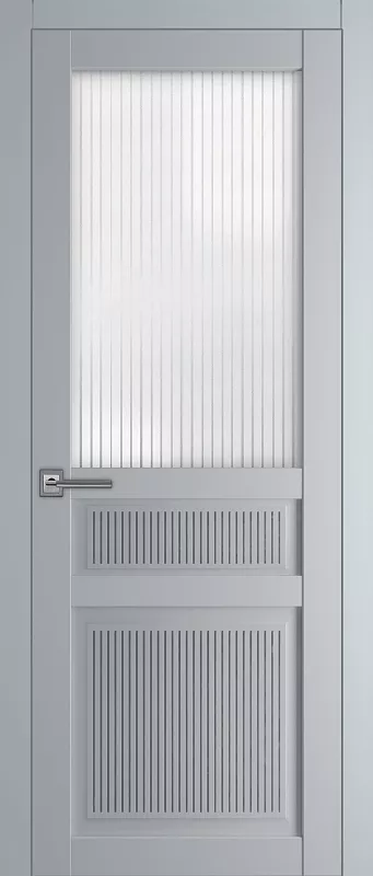 Межкомнатная дверь Carda КН-21 Серый софт Матовое стекло