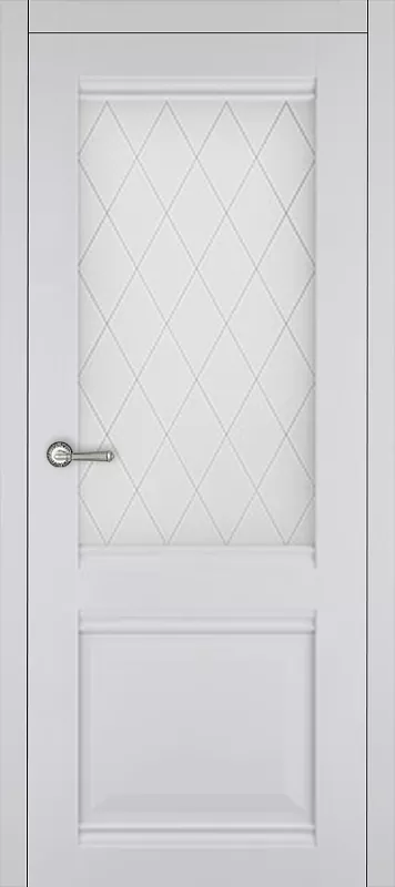 Межкомнатная дверь Carda К-2 Белый софт Витраж