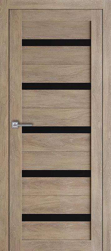 Межкомнатная дверь Carda Т-5 Шале Золотой чёрное стекло