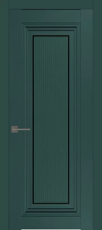 Межкомнатная дверь Carda Diamond VN-4 глухая, черный молдинг, пихта