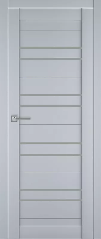 Межкомнатная дверь Carda  Т-16 Серый софт матовое стекло