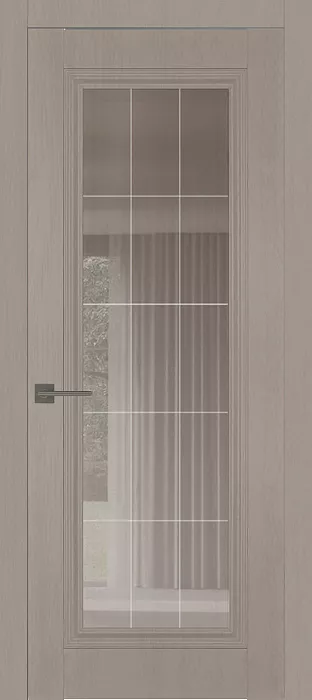 Межкомнатная дверь Carda Diamond VN-3 Зеркало Прозрачное Серое, пп вуд грей