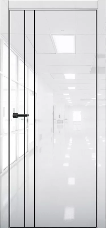 Межкомнатная дверь Aurum doors Pt 4 Платина Crystal white