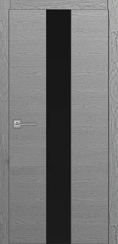 Межкомнатная дверь Carda R-3 Дуб грей черная кромка