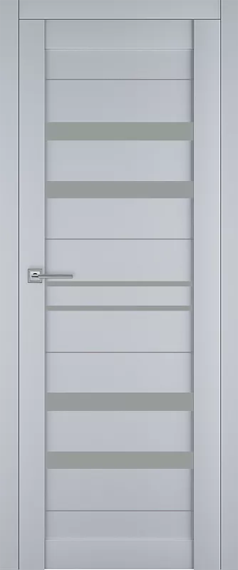 Межкомнатная дверь Carda  Т-18 Серый софт матовое стекло