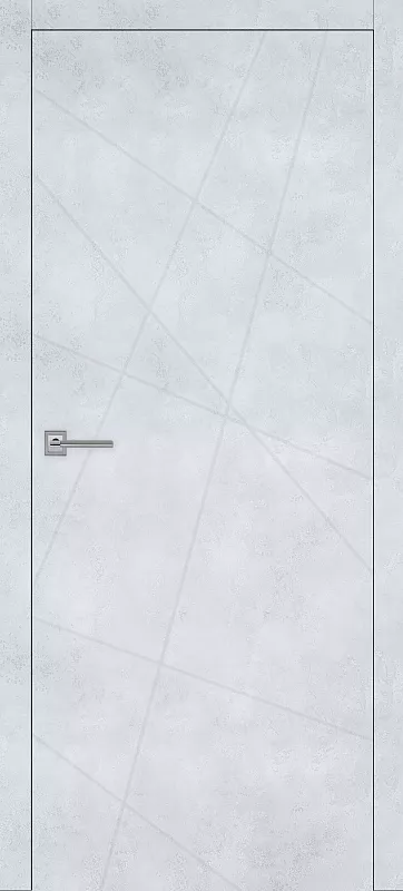 Межкомнатная дверь Carda Тоскана-1 Бетон снежный алюм.кромка с 2х ст.