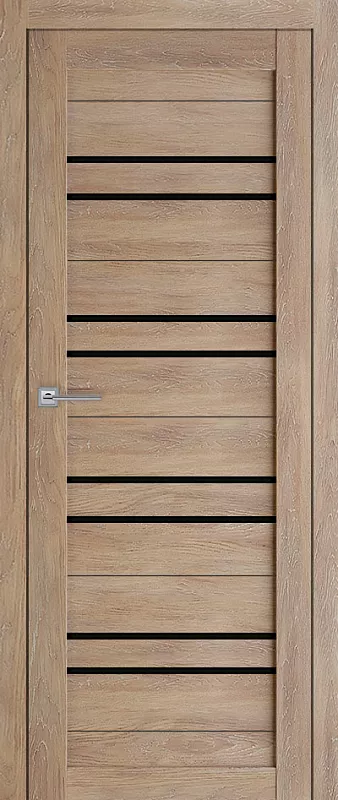 Межкомнатная дверь Carda Т-16 Шале золотой чёрное стекло