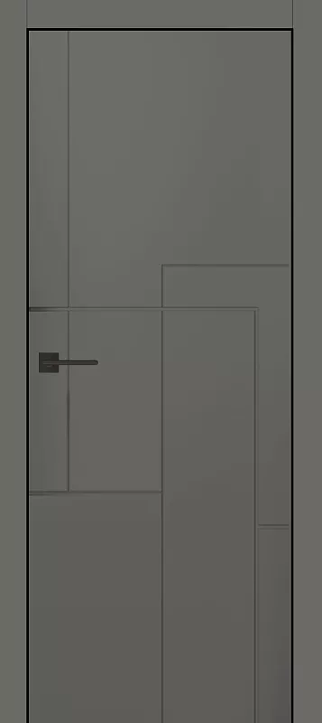 Межкомнатная дверь Carda Diamond L-04 глухая, серый пэт