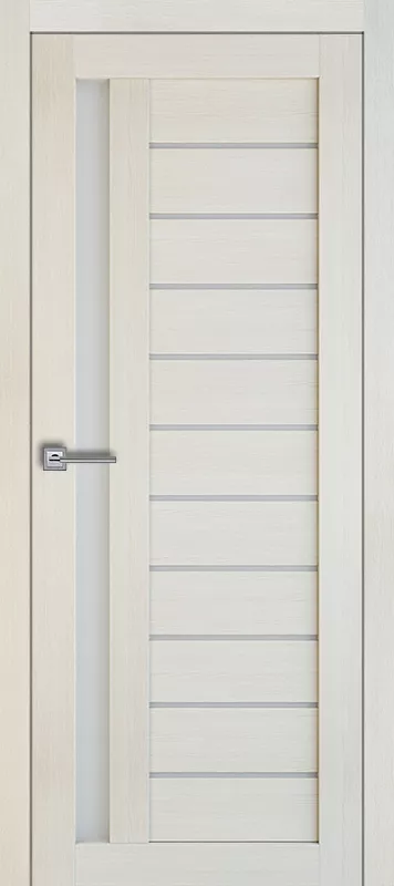 Межкомнатная дверь Carda  Т-14 Беленая лиственница матовое стекло