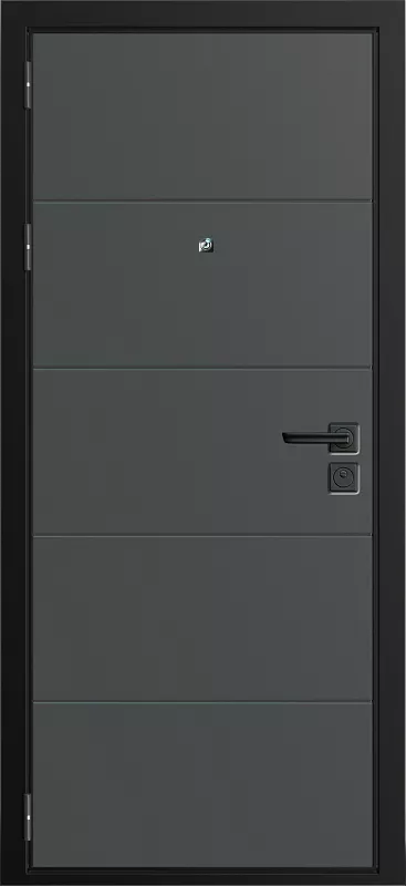 Входная дверь Carda С-21314 Черный букле 13 Grey soft 14 White soft Ручка Galeon Черный