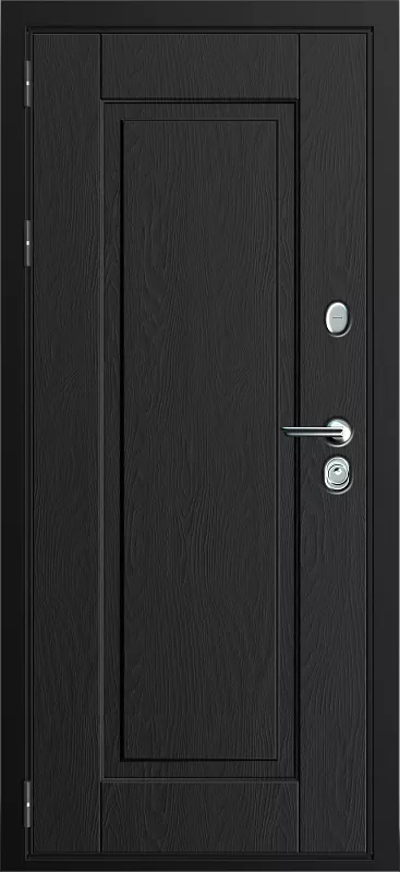 Входная дверь Carda С-11711F Черный букле UNICO CLASSICA Ясень Black soft Ясень белый Без ручки Хром