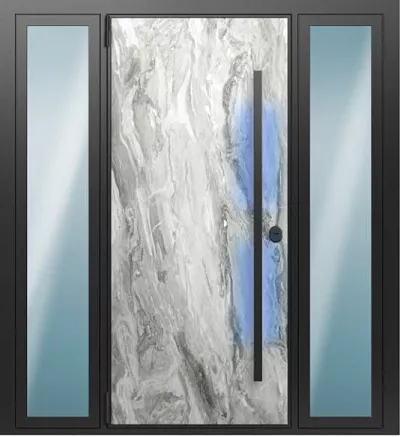 Входная дверь Portalle Termo Wood Белый мрамор тип 4