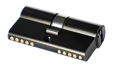 Цилиндровый механизм С2 60мм Ключ-ключ NE  Черный матовый