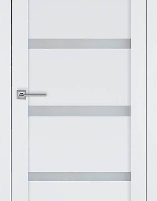 Фото: Межкомнатная дверь Carda  Т-5 Белый софт матовое стекло