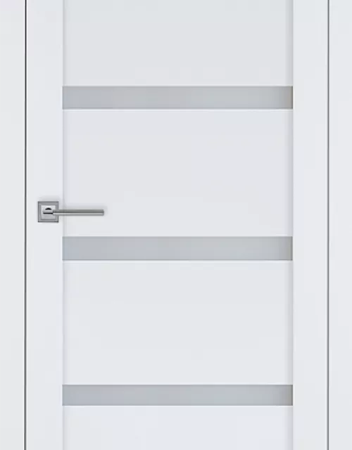 Фото: Межкомнатная дверь Carda  Т-5 Белый софт матовое стекло