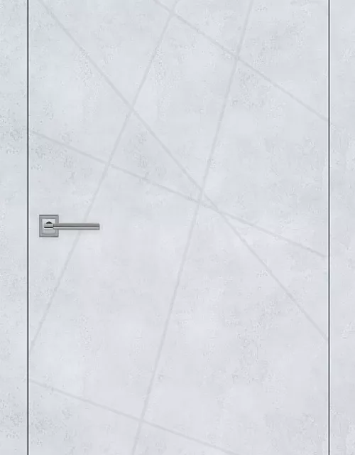 Фото: Межкомнатная дверь Carda Тоскана-1 Бетон снежный алюм.кромка с 2х ст.