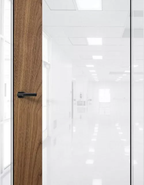 Фото: Межкомнатная дверь Aurum doors Pt 6 Платина Crystal white