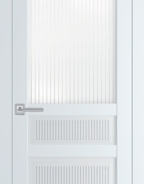 Фото: Межкомнатная дверь Carda КН-21 Белый софт Матовое стекло