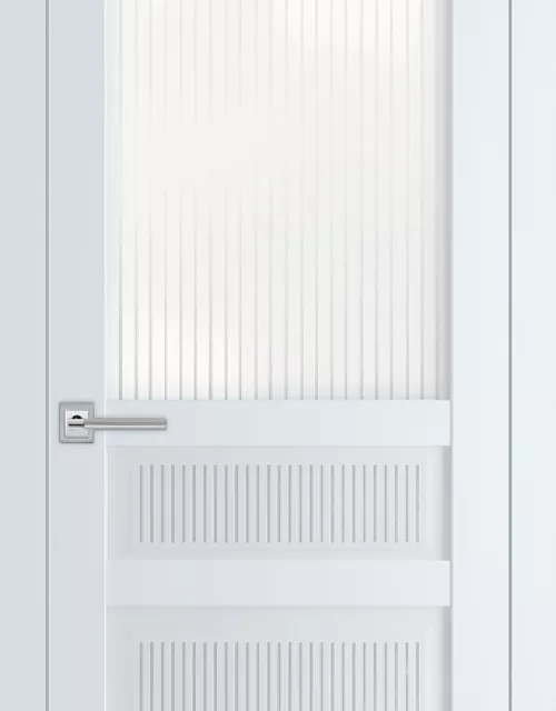 Фото: Межкомнатная дверь Carda КН-21 Белый софт Матовое стекло