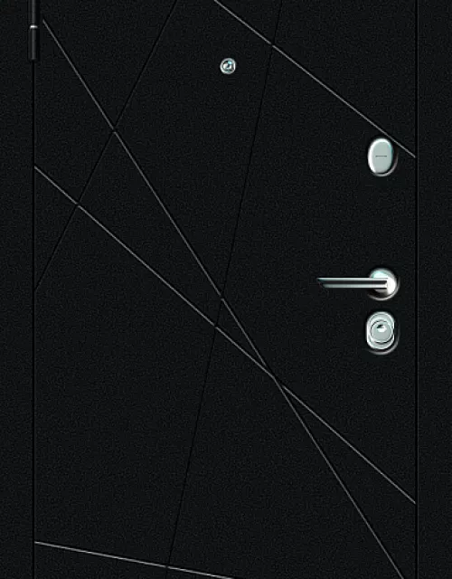 Фото: Входная дверь Carda С-403 Черный букле ФЛ-291 Антрацит шагрень Белая шагрень Без ручки Хром