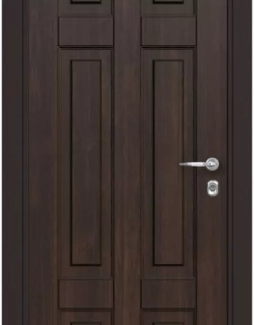 Фото: Входная дверь Portalle Termo Wood Кофейное дерево тип 1