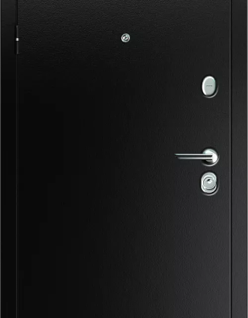 Фото: Входная дверь Carda С-32141 Черный букле 214 White soft Без ручки Хром